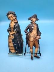 Vintage Sexton Cast Aluminum Metal Colonial George & Martha Washington Wall Art
