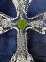 NWT Waterford Lismore 7″ Standing Lead Crystal Standing Cross – No Box