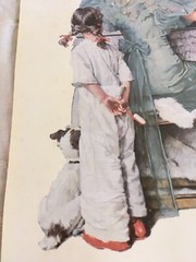 Saturday Night Out Norman Rockwell Woman Girl 8×10 Vintage 1983 Print UNFRAMED