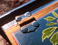 SCANDI BOX vtg swedish jewelry chest scandinavian denmark wood painting norway