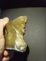 Lower Paleolithic – Large Acheulean notched scraper. c.450,000 BP.