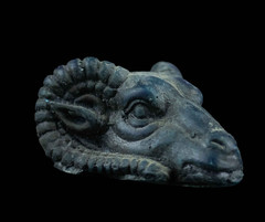 Authentic Ancient Egyptian Antiques Rare Khnum Ram Head Figurine BC