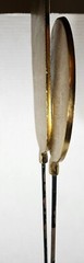 Modernist Gold Sphere Sail Decor Wood Base Kinetic Sculpture