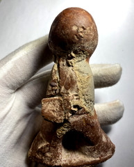 Pre-Columbian West Mexico Terracotta Standing Figure, Nayarit Style, 300 BC