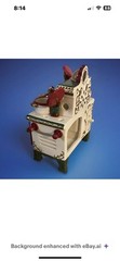 Avon Christmas Teddy and Friends Stove Diffuser & Music Box Original Packaging