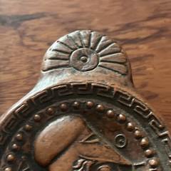 Greek Terracotta Oil Lamp Replica – Votive Offering of the Courtesan Athena