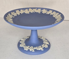 Vintage Wedgwood Blue Jasperware Compote/pedestal dish