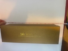 24K Gold Dipped Red Forever Rose Preserved Flower w/ Original Box Romantic
