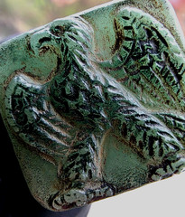 300 BC Authentic Ancient Roman hololith Ring Engraved Gemstone Depict Eagle