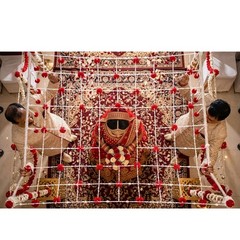 Indian Punjabi Bridal Entry Crochet Phoolon Ki Chaddar Wedding Flower Canopy