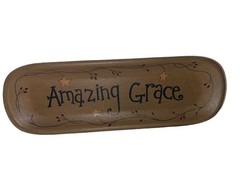 Donna White Heritage Collection AMAZING GRACE Decor Platter16″ Rustic Primitive