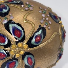 SIGNED Nannette Fenn “Eggs”traordinaire Designs Floral Faberge Inspired Egg USA