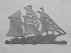Vintage 10″ Cast Aluminum Sailboat Wall Art / Decoration