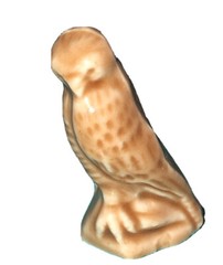 Red Rose Tea WADE Whimsies Porcelain Figurine Brown Hawk Fun