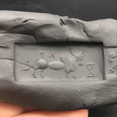 Very Antique Old Induss Valley Cow Worship Intaglio Copper Antique Bangle