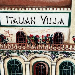 Brandywine Collectible Italian Villa Shelf Sitter, MW 2000 Wood (some wear)