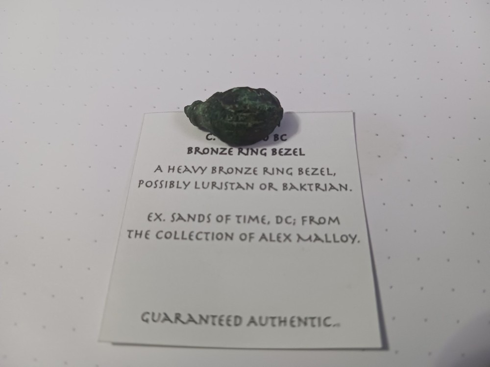 Archaic Bactrian bronze ring fragment Ex: Alex Malloy