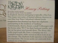Harmony Kingdom Heavy Petting Elephants in Love VW Blue Box Series UK Made SGN