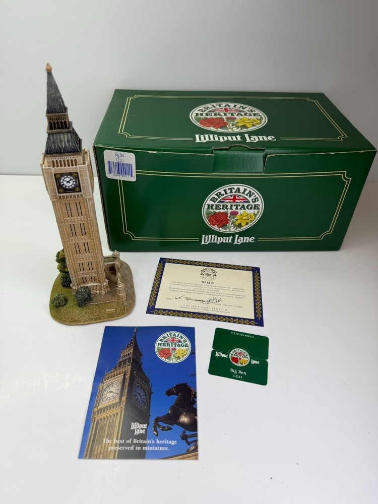 Lilliput Lane Britain’s Heritage ~ Big Ben ~ Excellent ~ original box with Deeds
