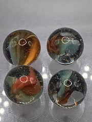 .61″-.58″ Hybrid Cat Eye Sparkler Marble Lot- Akro Master Vitro Foreign- L121