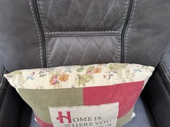 Longaberger Rectangle Pillow “Home Is Where You Hang Your Basket” 15.5″x10″