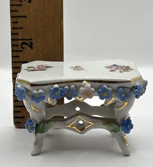 German ELFINWARE Porcelain Furniture, 6 pcs set, Hand painted, Gilded – MINT