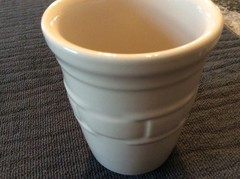 Longaberger Pottery Woven Traditions Ivory Bathroom Tumbler – Awesome!