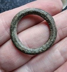 Celtic Ring Proto Money Ancient Currency Bronze 27mm Antique Detecting Find (1)