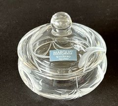 Marquis by Waterford Yours Truly Covered Lead Crystal Trinket Dish Hearts New