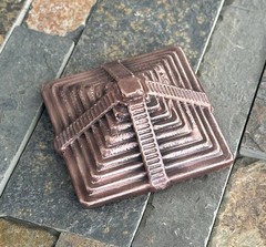 10 oz Pure .999 Copper Pyramid | Hand poured Fine .999 copper bullion