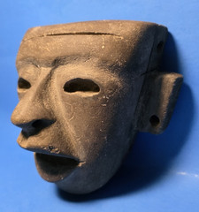 PRE-COLUMBIAN TEOTIHUACAN STONE PECTORAL MASK