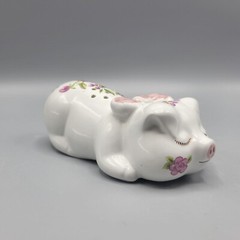 Vintage 1978 Avon Ceramic Potpourri Pig Ceramarte Made In Brazil Powder Shaker