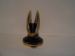 Made In Greece 24k Gold Accent Cobalt Blue Napkin / Card Holder