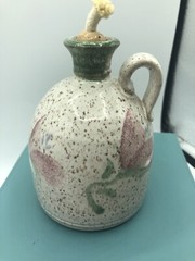 Original Parsley Pottery Magnolia￼ Kerosene Oil Lamp Fun