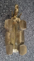 Vintage Dolbi Cashier Brass Cubist Modernist Elephant Figurine