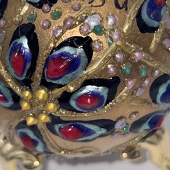SIGNED Nannette Fenn “Eggs”traordinaire Designs Floral Faberge Inspired Egg USA
