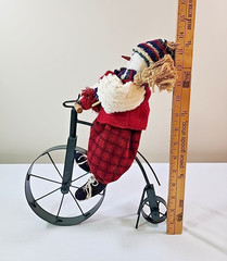 Rare Vintage 2000 Snowman Plush Riding Metal Bike 14″ Bicycle with Broom Prima