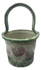 Original 😊 Parsley Artisan Pottery Magnolia Basket Fun