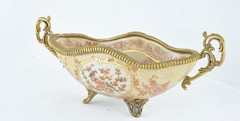 Art Deco Style Bowl Soapdish Flower Art Nouveau Style Porcelain Porcelain