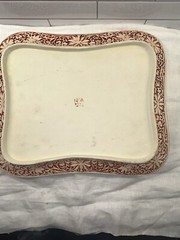 Vintage Resin Dynasty Relief Carved Tray Decor 1982 Arnart Imports
