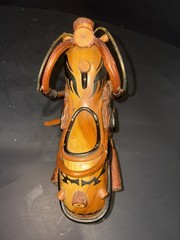 Wooden Motorcycle Model Handmade Chopper Collectible Sculpture Cycle 12″ 6″ 3″