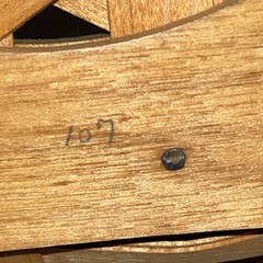 Longaberger Hexagon Clock Basket Artisan Signed No Writing on Face RARE 1997 USA