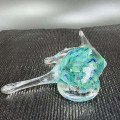 Vintage Czech Republic Hand Made Art Glass Figurine Fish Figure Hand Blown Glass
