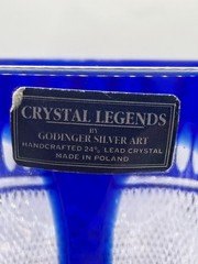 Crystal Legends by Godinger 24% Lead Crystal Ice/Champagne Bucket Cobalt Blue