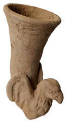 300 BC Beautiful Ancient Roman Clay Terracotta Drinking Rhyton Museum Quality