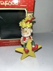 Enesco North Pole Ornament Wee Tree Trimmers 1991 Sparkles In Original Packaging