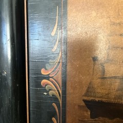 Very Old Wood Tray By Cross London Great Republic Ship Made In Rochester Ny USA