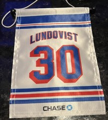 NY RANGERS BANNER SGA HENRIK LUNDQVIST JERSEY RETIREMENT NIGHT #30 MSG HOCKEY