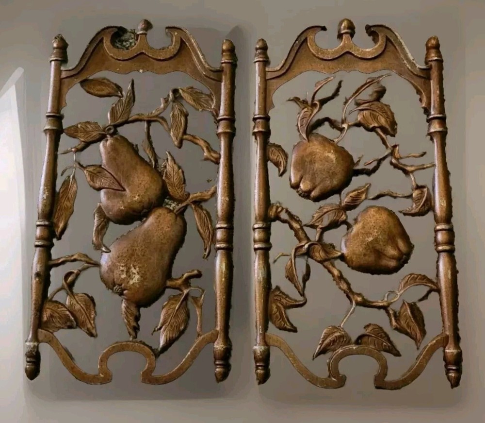 Pairs & Apples Wall Hangings Sexton Metal Vintage 13″ x 6.75″
