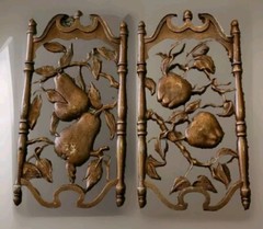 Pairs & Apples Wall Hangings Sexton Metal Vintage 13″ x 6.75″